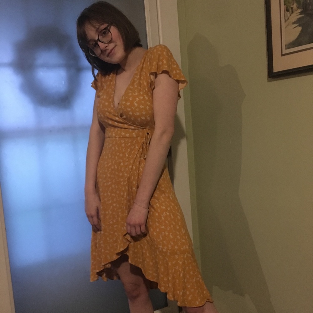 Xhilaration floral midi wrap dress